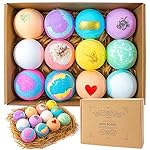 Bath Bombs for Women Gift Set, 12 Pack Handmade Bath Bombs Salt Balls, Perfect for Bubble Spa Relaxing, Moisturizing Dry Skin, Stress Relief, Birthday Valentines Gifts Idea for Men Women