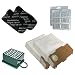 Produktbild Sparset 12 Mikrovlies Staubsaugerbeutel + 12 Duftsteine + 2 Hepa Filter + 2 Kohlefilter geeignet für Vorwerk Kobold VK 130 131 SC - VK130, VK131 - FP 130 131 - mit Spezial-Vlies