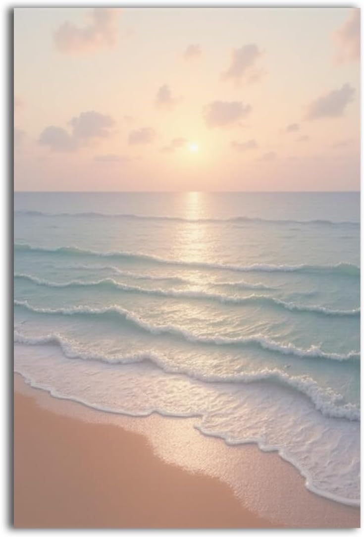 Coastal Flower Bathroom Canvas Wall Art,Farmhouse Cotton Butterfly Flower Vase Poster,Sea View From Window Painting Picture,Rustic Blue Beach Artwokr for Living Room Bedroom Restroom,16"x24" Framed
