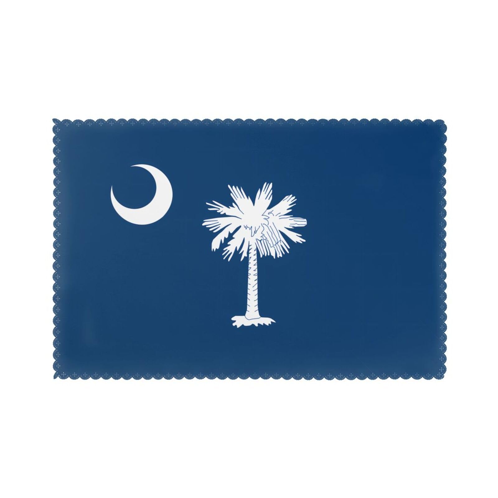 South Carolina Flag Printed table mat set (6 pieces) - Aesthetic upgrade for family gatherings and hotel banquets