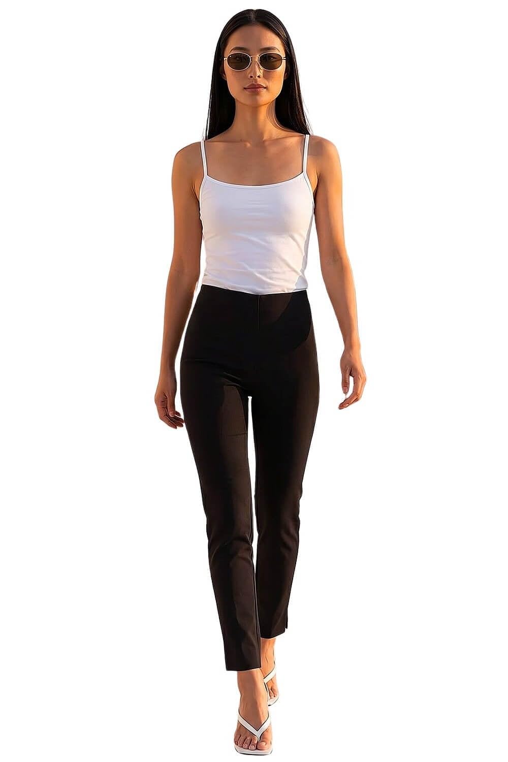 Roman Petite Black Full Length Trousers Size 16