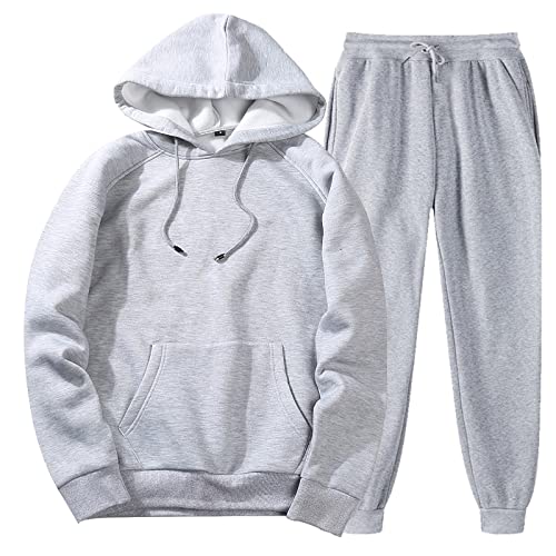 Genérico Chaqueta Boda Hombre Mujeres con pantalones Sudadera con capucha Más ocio Invierno Fleece Con capucha Felpa Trajes de mujer Chaqueta Hombre Formal (GY1, M)