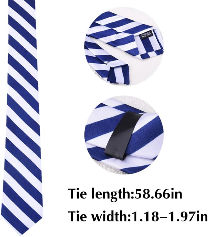 Black And White Red Striped Tie Green Blue And Black Necktie Halloween Ties for Male Cosplay Wedding Tie for Men - Image 2