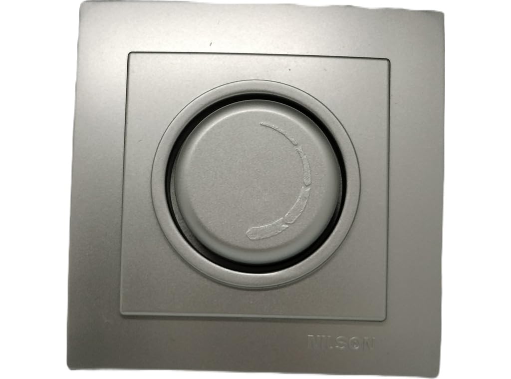 Regulador LED 30-300W Plata, compatible con variedad de bombillas, ideal para ajustar intensidad y optimizar el consumo energético.