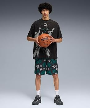 PUMA , Unisex-Adult, Hoopocaplypse Tee I, Black, L, (63626301