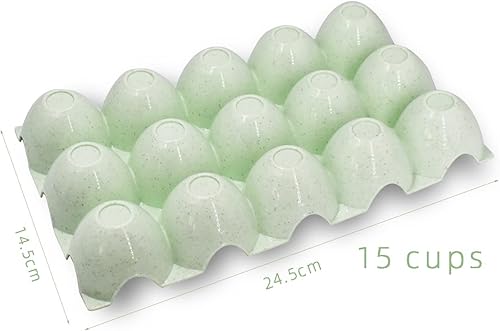 Miniatura 2 de Soporte para bandeja de huevos para refrigerador, cesta de plástico para 15 huevos para nevera, caja organizadora de almacenamiento de cocina, plato