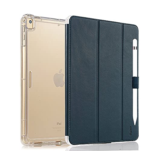 Valkit iPad Pro 12.9 Case 2017/2015 (Old Model,1st & 2nd Gen) - iPad Pro 12.9 Inch Cover with Pencil Holder Smart Folio Stand Protective Translucent Frosted Back Cases with Auto Wake/Sleep,Black