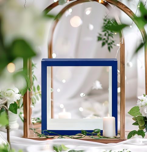 image for SietDESEO Navy Blue Card Box for Party Diy Money Card Box Gift Card Bo