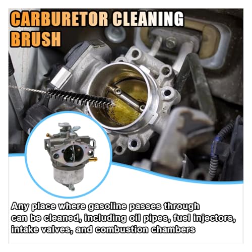Image of Carburetor Carbon Dirt Cleaning Kits, Carb Jet Remove Cleaner, Carburetor Parts Cleaner Tool, 10 Cleaning Needles + 5 Nylon Brushes + Adjustment Tool