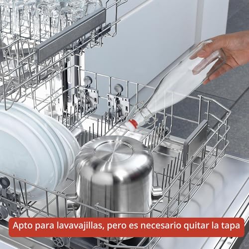 Miniatura 6 de Dubuoza Botellas Cristal Con Tapón Hermético,Bouteille En Verre,Adecuado Para Almacenar Cerveza, Aceite De Oliva, Vinagre, Jugo, Jarabe 6 X 500ml