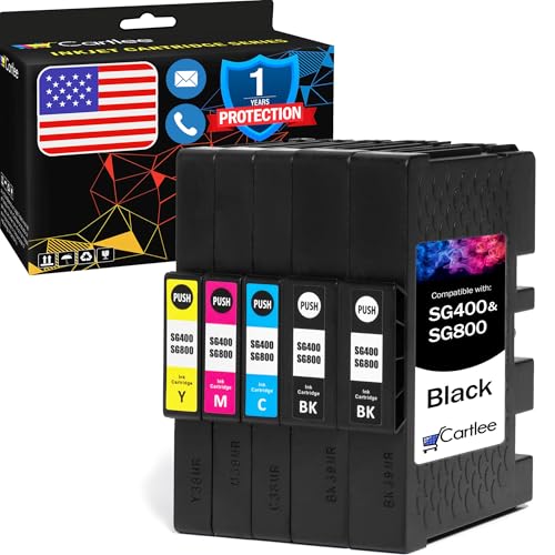 Cartlee Cartuchos de tinta compatíveis de substituição para impressora de sublimação de tinta de sub