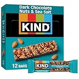 KIND Nut Bars, Dark Chocolate Nuts and Sea Salt, 1.4 Ounce, 60 Count, Gluten Free, 5g Sugar, 6g Protein