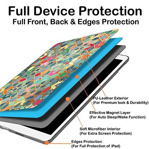 Image of DuraSafe Cases for iPad Mini 7.9 Inch 3rd 2nd 1st Gen [ Mini 3 Mini 2 Mini 1 ] A1599 A1489 A1432 A1599 A1489 A1432 MGNR2HN /A Ultra Slim Printed Smart PU Leather Flip Folio Book Cover - Damask