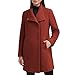 Kenneth Cole Women's Wool Blend Boucle Coat, Peacoat Paprika, Medium