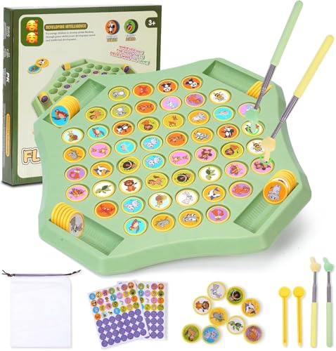 MOROVIK Animal Memory Flip Chess Game | Montessori Matching Board...