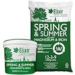 Elixir Gardens UK Spring & Summer Lawn Food/Feed & Granular Compound Turf Fertiliser with added Iron + Magnesium | 1kg-25kg Weights | NPK:12-3-9 + 2% Fe & 2% MgO | 5kg Tub Treats 200m²