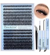 Pawotence Lash Clusters Kit 40D 60D Lash Extension Kit 10-18mm Cluster Eyelash Extension Kit Indi...