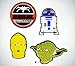 Disney Parks Star Wars Magic Band Bandits Set of 4 Charms Yoda C3PO