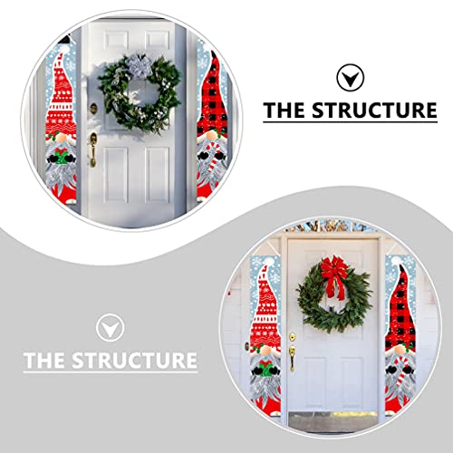 Amosfun Gnomo, banner para porta frontal, decoração de festa de Natal ao ar livre, decoração para am