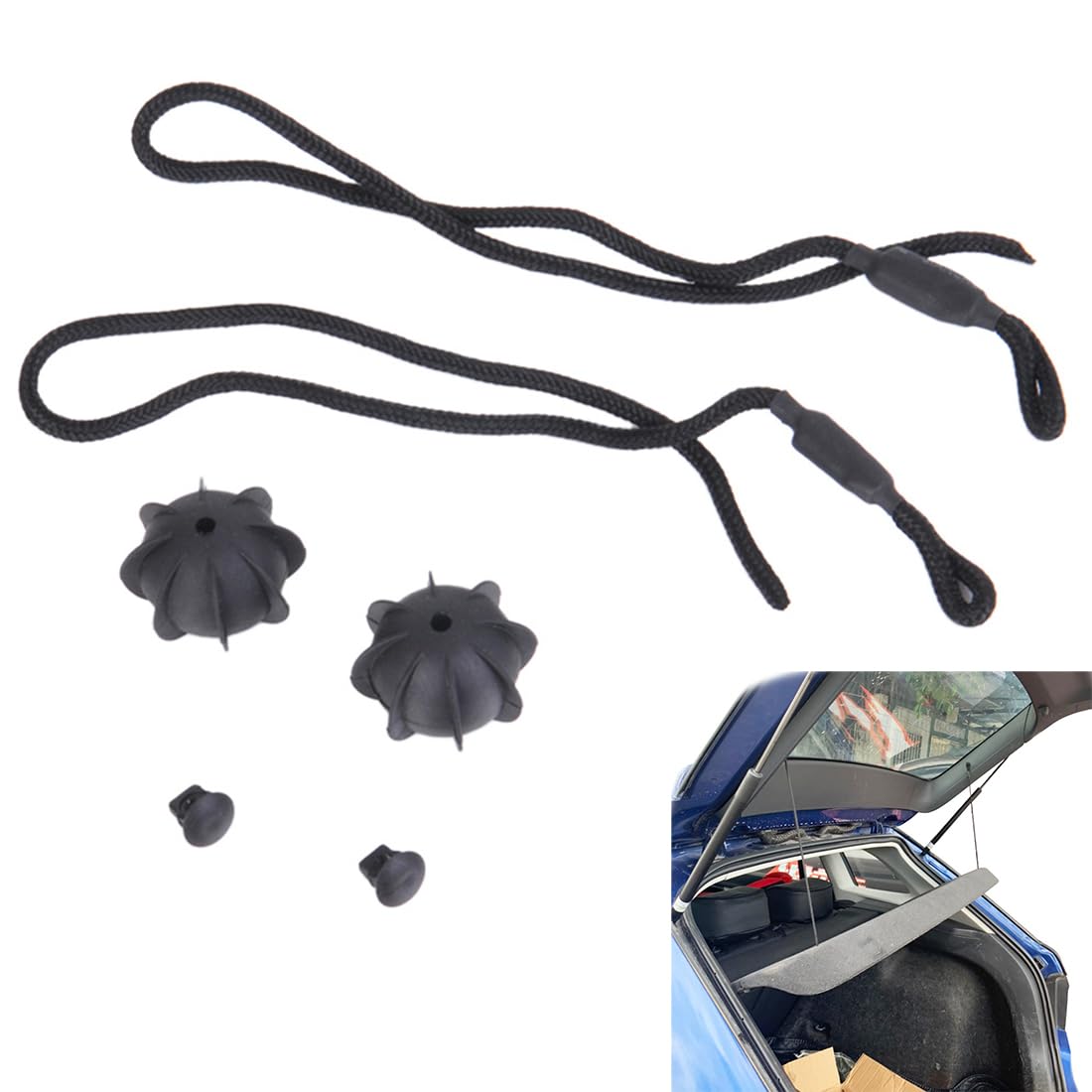 2 Cordes De Fixation Universelle Pour Coffre Voiture - Compatible VW Golf, Audi Q5