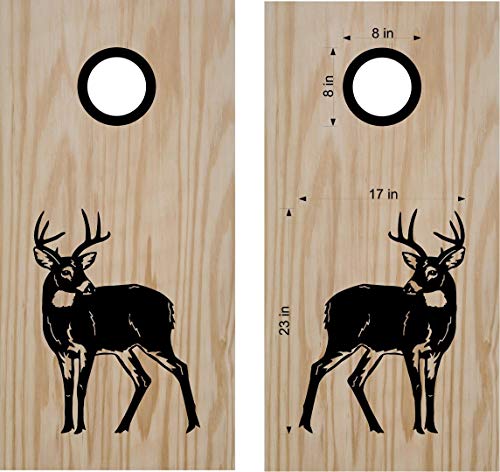 Standing Deer Animal Cornhole Board Decals Stickers Wraps Bean Bag Toss Tailgating Games