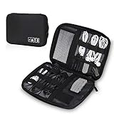 Hynes Eagle Travel Universal Cable Organizer Electronics Accessories Cases for Various USB, Phone, Charger and Cable, Black