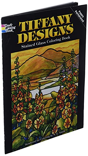 Tiffany Designs Stained Glass Coloring Book (Dover Design Coloring Books) #TOP2