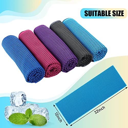 Bbto 32 X 12 Inch Microfiber Ice Towel, Cooling Cold Soft Towel For Neck And Face Breathable Chilly Towel For Yoga, Sport, Gym, Workout, Camping And More Activities (Multicolor, 50 Pack) #TOP6