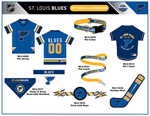 Image of Pets First NHL St.Louis Blues Jersey for Dogs & Cats, Small. - Let Your Pet Be A Real NHL Fan!,1 Count