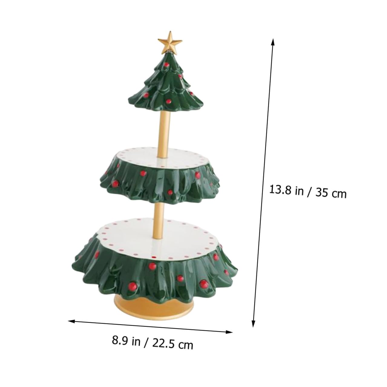 STOBAZA Vassoio Porta Snack Natalizio in Resina Sicura Espositore Multifunzionale per Dolci e Frutta Decorazione da Tavolo per Feste di Natale e Celebrazioni