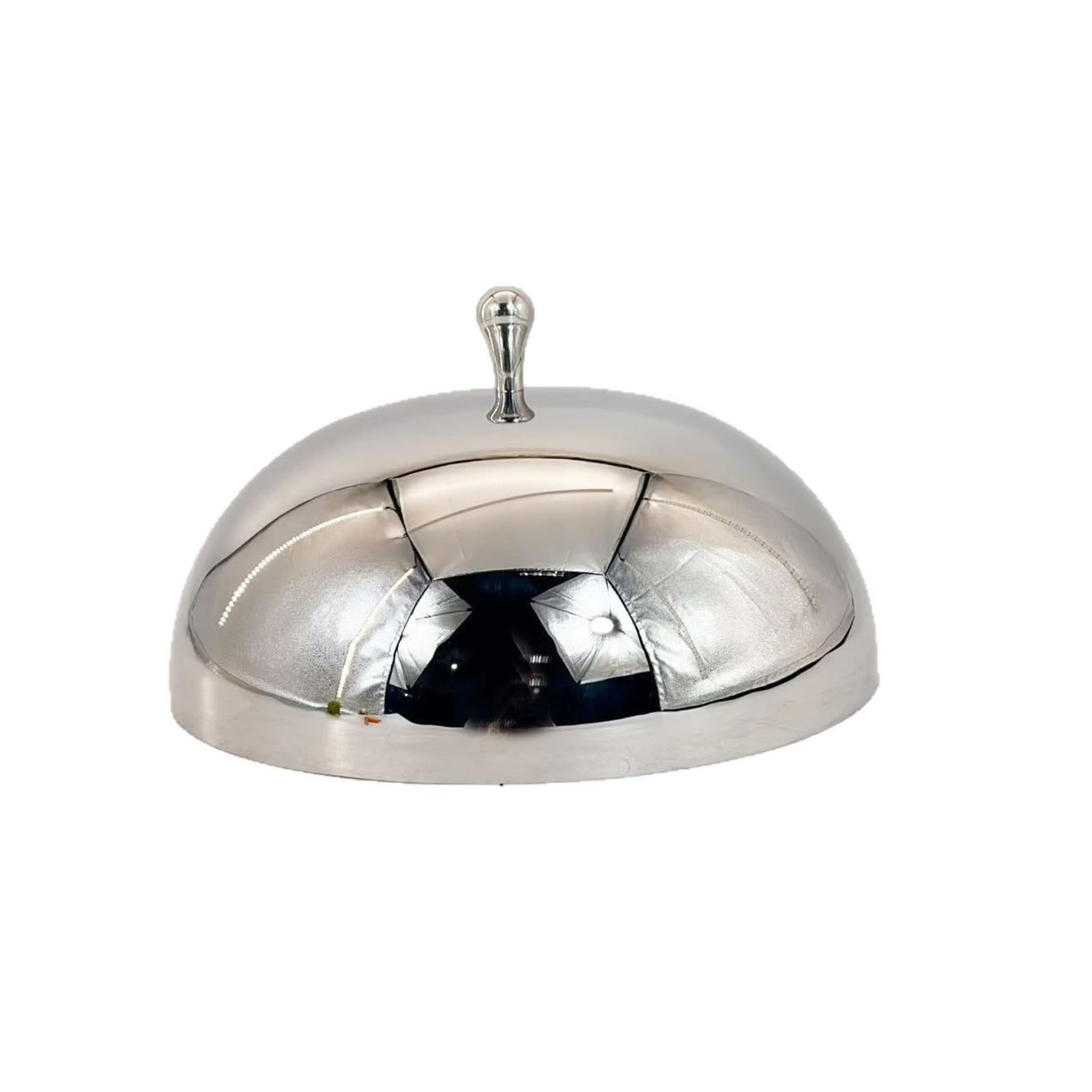 predolo Cloche con Vassoio in Acciaio Inox Alzata con Campana Elegante Stoviglie per Feste, 24.5×14cm, Coperchio Liscio