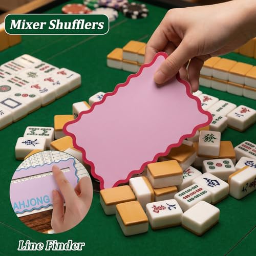 Set accesorios Mahjong 8 piezas tarjetas lectores y mezcladores miniatura 6