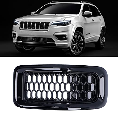 Image of Fydun 7pcs Front Grill Mesh Inserts Refit Front Grille Guard Trim for Cherokee 2014-2018(Black Frame)