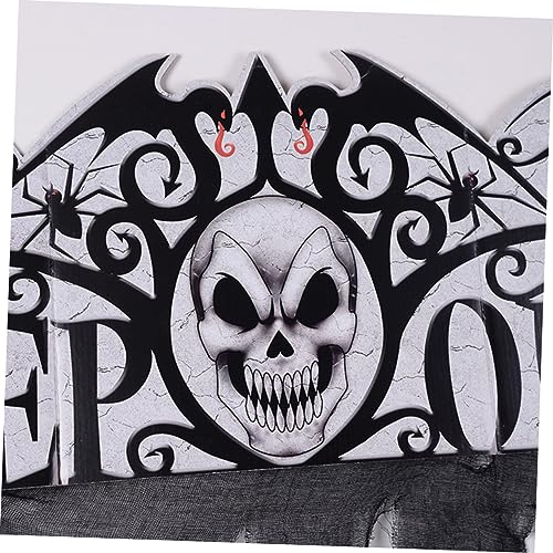 Hemobllo 3 Pecas Cortina De Caveira Cortina Da Porta Do Crânio Da Porta Do Crânio De Halloween Corti