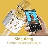 MAX KM01 Karaoke Microphone with Bluetooth, MP3 Player & Built-in Speaker - Gold, Wireless Handheld Mic for Kids & Adults, Perfect for Parties, Singing & Fun, Compatible with Smartphone & Tablet #2