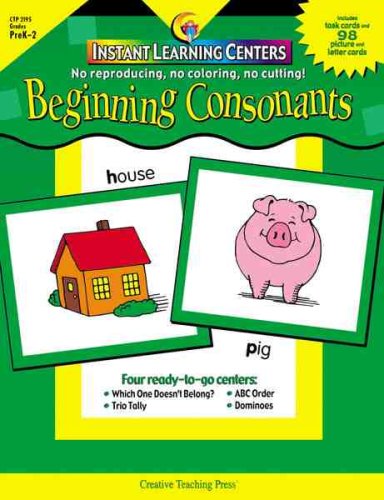 Instant Learning Centers: Beginning Consonants, Gr. K-2 (Learning ...
