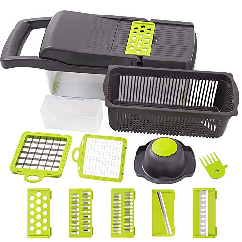 Vegetable Chopper Onion Chopper Vegetable Slicer 12 in 1 Food Choppers and Dicers Veggie Chopper Kitchen Vegetable Cutter Fruit Salad Chopper