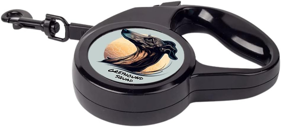 Greyhound Squad Retractable Pet Leash - Dog Art Leash - Print Dog Leash - 197 inches