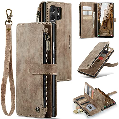 Coque Samsung S23 Ultra marron avec dragonne pour vos sorties