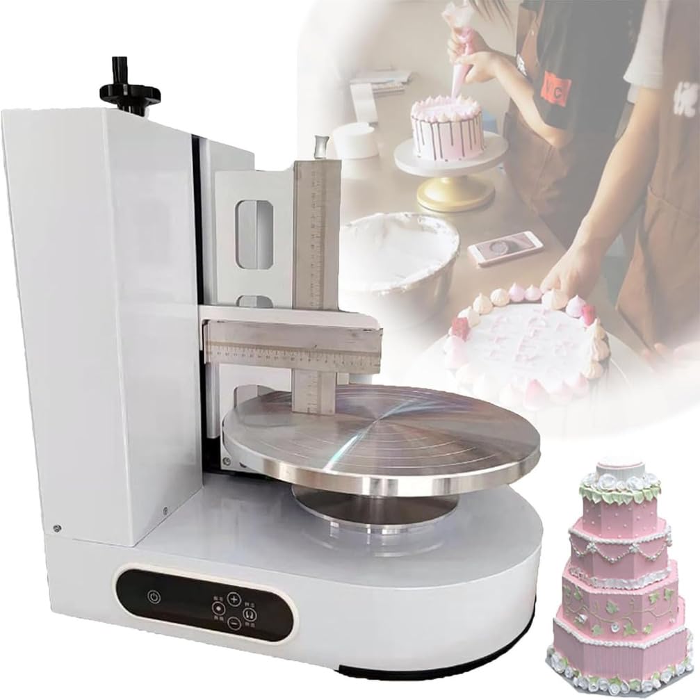 Einstellbare Tortencremestreichmaschine Tortendekorationsmaschine Wird zum Verteilen von Kuchencreme Zuckerguss verwendet Brot Butter für 4 bis 12 Zoll große Kuchen,002