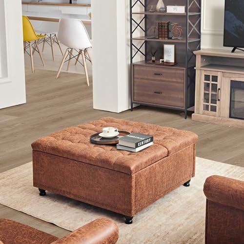 Redlifeᅟᅠ SQ-23090 Redlife 35 Inch Large Square Storage Ottoman Bench, Storage Ottoman Coffee Table Large Square Ottoman thumb #7