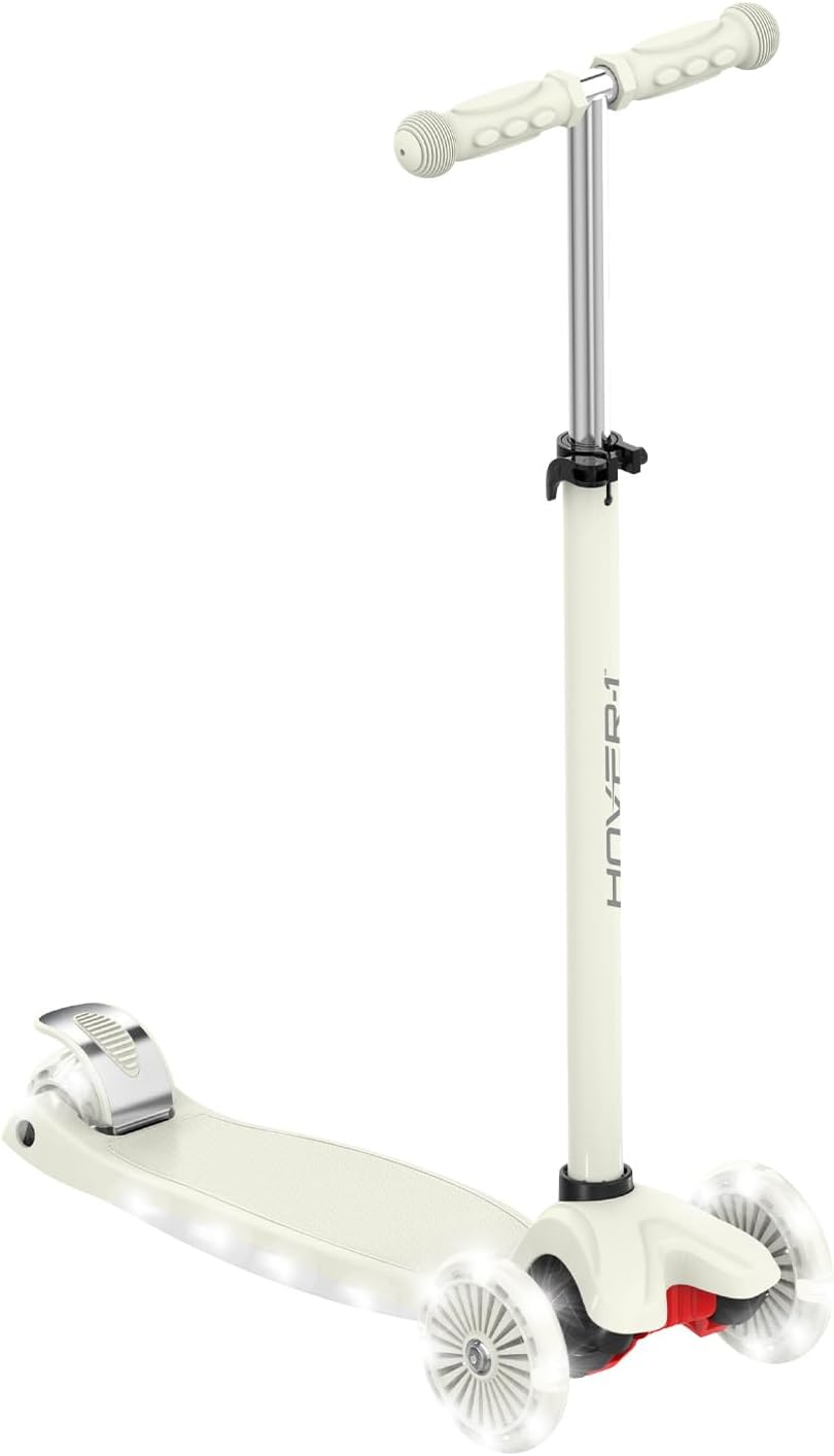 Scout Folding Kick Scooter for Kids with Multicolor Wheel Lights, 4.8โ Front Wheels, Rear Foot Brake, and 110 LB Weight Capacity