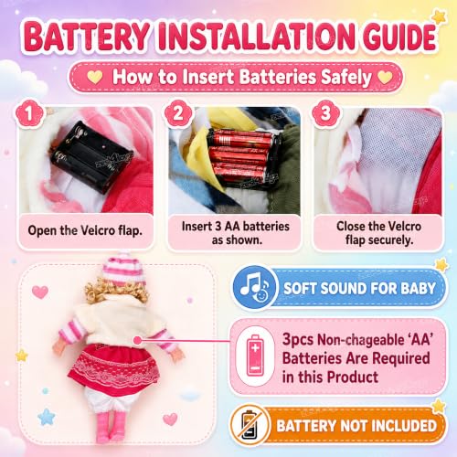 Image of Zest 4 Toyz Musical Doll Singing Rhyming Soft Stuffed Push Touch Sensors Doll Toy for Baby Girl - Pink