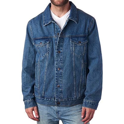 Alpine Swiss Derek Men’s Classic Denim Trucker Jacket DNM MED Alpine Swiss Derek Men’s Classic Denim Trucker Jacket DNM MED