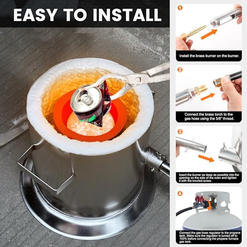 Geimrsy GEIMRSY-6KG BAG Stainless Steel Propane Furnace With Gift Bag, 6Kg Graphite Crucible, Metal Smelting And Recycling Casting thumb #4