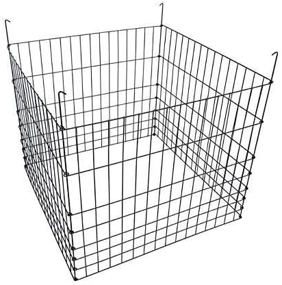 Miniatura 2 de Cubo de compostaje de alambre de jardín 36x36x30 pulgadas, negro, cercado de cama de jardín