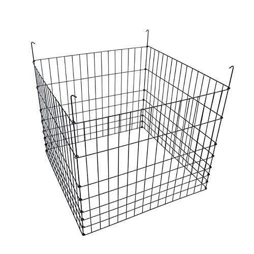 Garden-Wire-Compost-Bin-36x36x30-inches-Black-Garden-Bed-Fencing