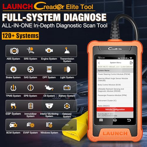 2025 LAUNCH Creader Elite fit for GM Bi-Directional Scanner, All Resets Full System Diagnostic Scan Tool, ECU Coding, Full OBD2 Code Reader for Buick/Chevrolet/Cadillac/GMC, Lifetime Free Update