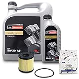 Original Ford Formula F 5W30 Motoröl 14E9EC 6 Liter + Original Ford Ölfilter 1717510 Ölwechselkit 2.0 TDCI 2.2 TDCI Diesel