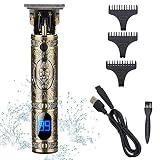 Cortapelos Hombre Profesional,Maquina Cortar pelo Inalámbrica USB Recargable,Impermeable Pantalla Digital LCD Maquina...